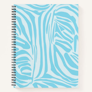 Blue Zebra Pattern Notebook