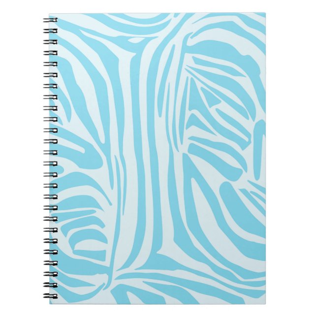 Blue Zebra Pattern Notebook (Front)