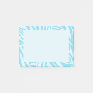 Blue Zebra Pattern Post-it Notes