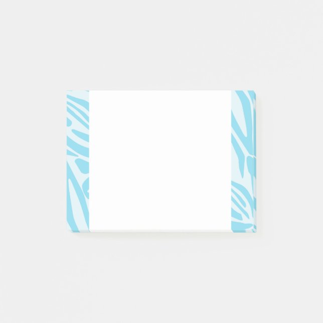 Blue Zebra Pattern Post-it Notes (Front)