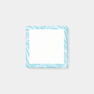 Blue Zebra Pattern Post-it Notes