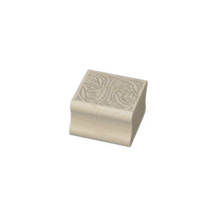 Blue Zebra Pattern Rubber Stamp