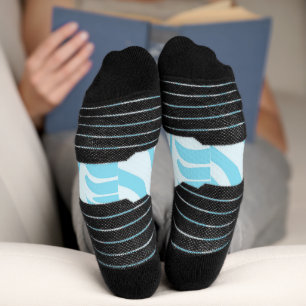 Blue Zebra Pattern Socks