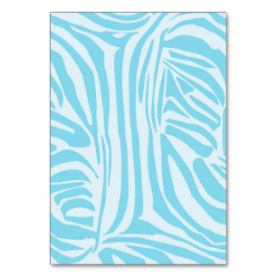 Blue Zebra Pattern Table Number