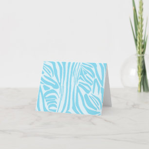 Blue Zebra Pattern Thank You Card