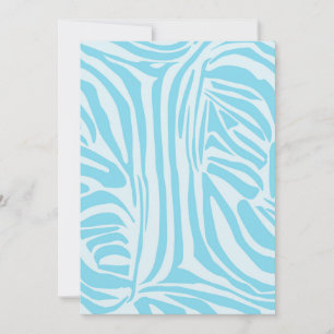 Blue Zebra Pattern Thank You Card