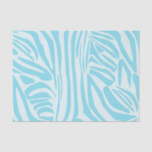Blue Zebra Pattern Tissue Paper