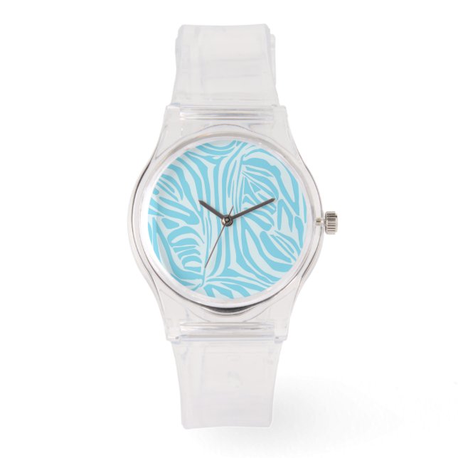 Blue Zebra Pattern Watch (Front)