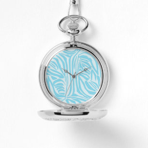 Blue Zebra Pattern Watch