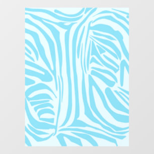 Blue Zebra Pattern Window Cling