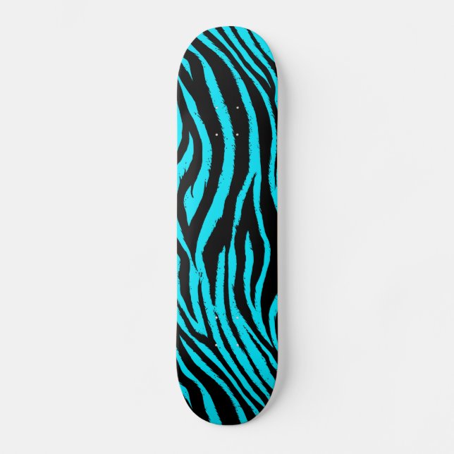 Blue Zebra Skateboard (Front)