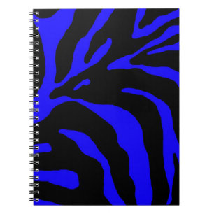 Blue Zebra Stripe Animal Print Notebook