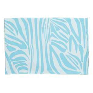 Blue Zebra Stripe Pattern Pillowcase