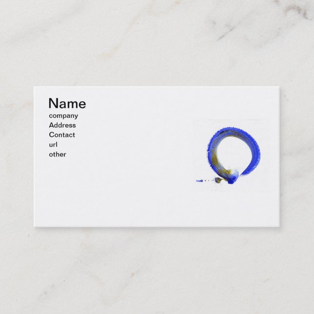 Blue Zen Enso Business Card (Front)