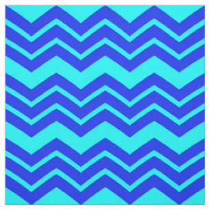 Blue Zig Zag Chevron Pattern Design  Fabric