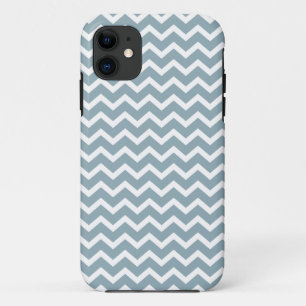 Blue Zig Zag Chevrons Pattern iPhone 11 Case