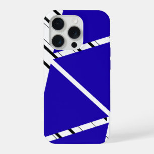 Blue Zig Zag Pattern iPhone Case