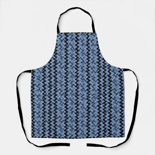 Blue Zigzag Apron (Front)