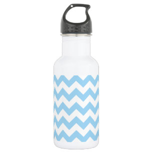 Blue Zigzag, Blue Chevron, Geometric Pattern 532 Ml Water Bottle