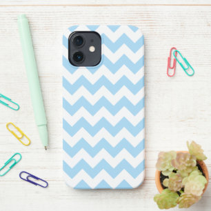Blue Zigzag, Blue Chevron, Geometric Pattern iPhone 12 Case