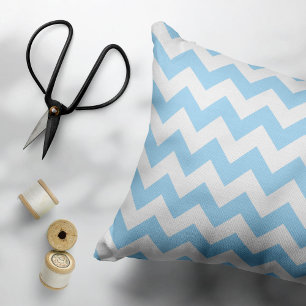 Blue Zigzag, Blue Chevron, Geometric Pattern Pillowcase