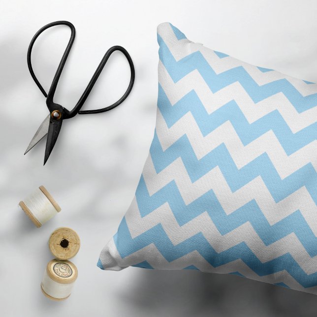 Blue Zigzag, Blue Chevron, Geometric Pattern Pillowcase (Creator Uploaded)