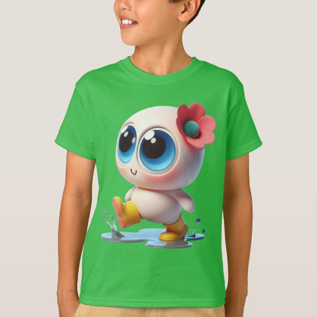  Blueaisik Splashing in Puddles T-Shirt (Front)