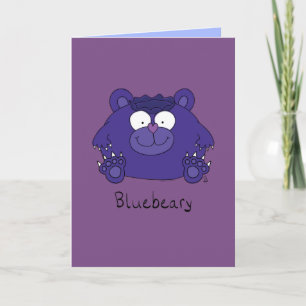 Bluebeary - Funny Blueberry Bear Greeting Card