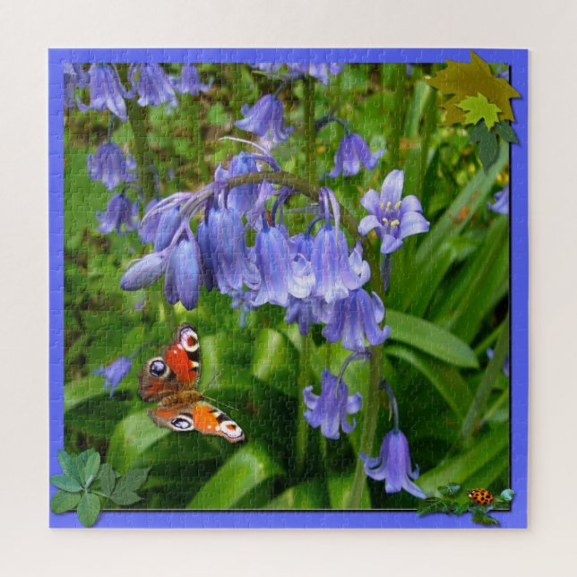 Bluebell and Butterfly Jigsaw Puzzle (Vertical)