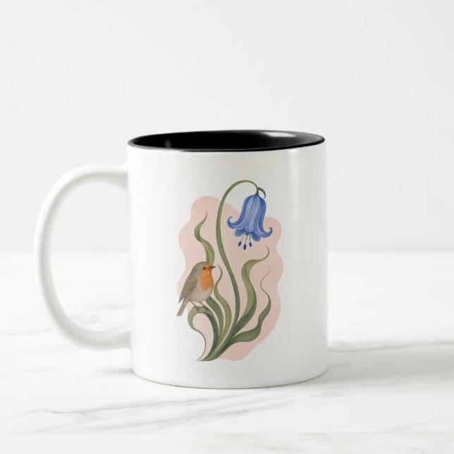 Bluebell and Robin Mug (Left)