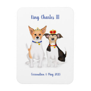 Bluebell & Beth Jack Russells Coronation magnet