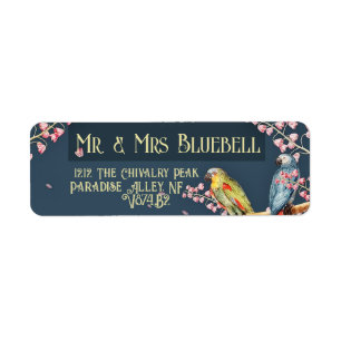 Bluebell Birds Customised Return Address Label