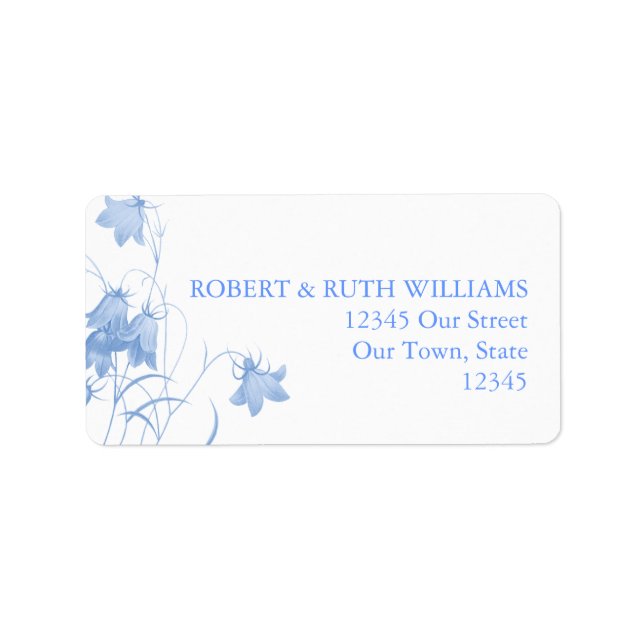 Bluebell - Blue Address Label (Front)