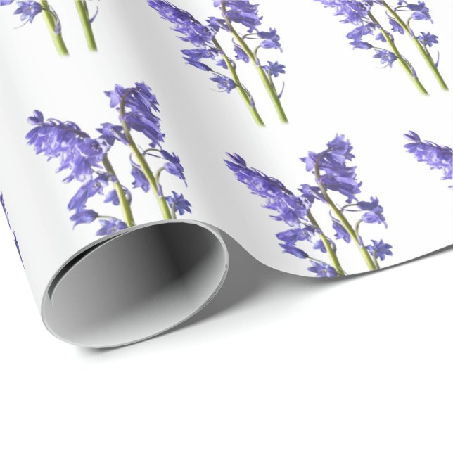 Bluebell Fabric Pattern. Wrapping Paper (Roll Corner)