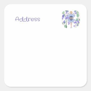 Bluebell Fairy Address  Square Sticker
