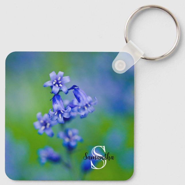 Bluebell flower Keyring (Back)