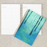 Bluebell Forest Landscape Planner<br><div class="desc">A woodland landscape painting filled with bluebell flowers in the spring.  Peaceful and calm. Original art by Nic Squirrell.</div>