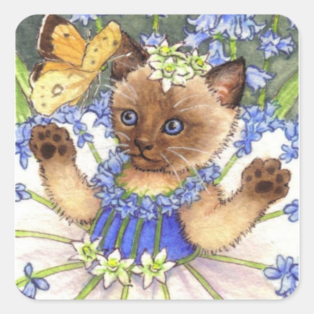 Bluebell Kitten stickers (Front)