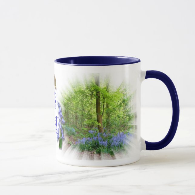 Bluebell Monogram custom Text Mug (Right)