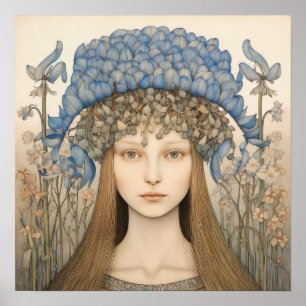 Bluebell Portrait Art Print