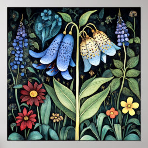 Bluebell Whimsical Painting Art Print