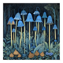 Bluebell Whimsical Painting Art Print