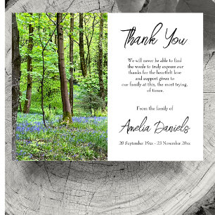 Bluebell Wood In Memory Thank You Card