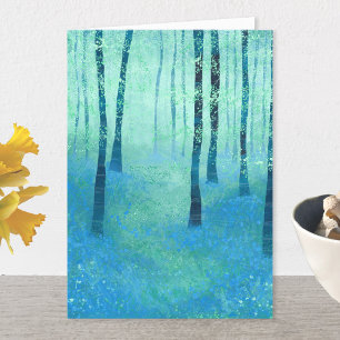 Bluebell Woodland Landscape Greetings Card