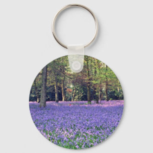 Bluebell Woods, England flowers Key Ring
