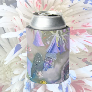 Bluebells and Butterfly Can Cooler