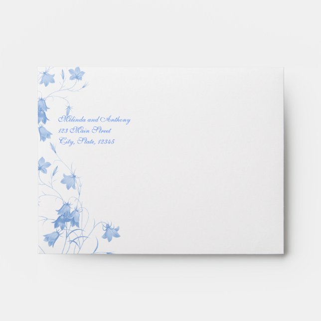 Bluebells - Blue A2 Note Card Envelope (Front)