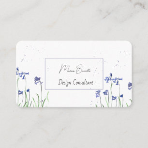 Bluebells Blue Floral Wildflowers Business Card