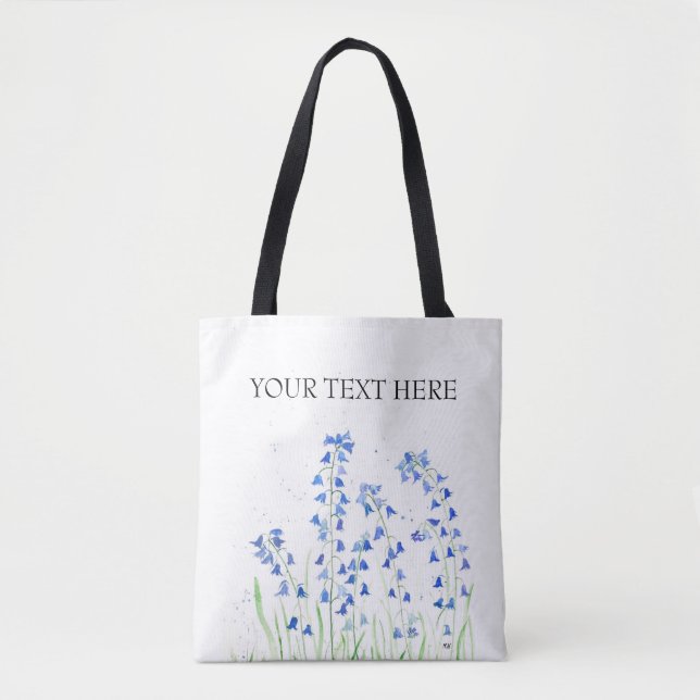 Bluebells blue flowers tote bag (Front)