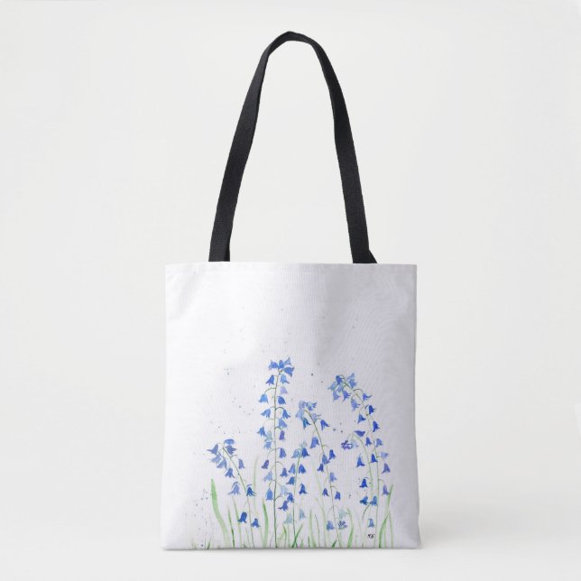 Bluebells blue flowers tote bag (Front)